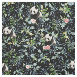 Floral Panda Muster Stoff