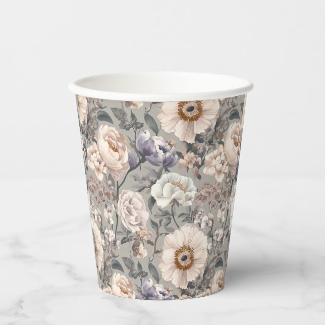 Floral Paper Cup Pappbecher (Vorderseite)