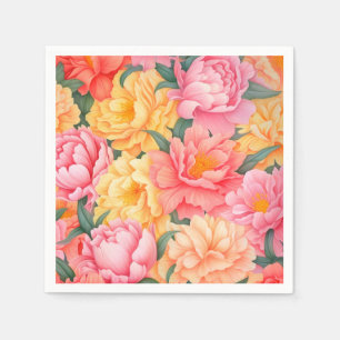 Floral Paper Napkins Serviette