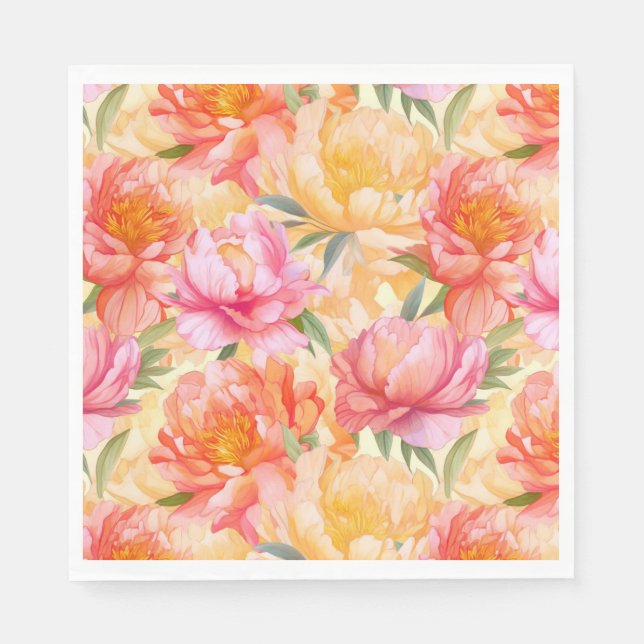Floral Paper Napkins Serviette (Vorderseite)