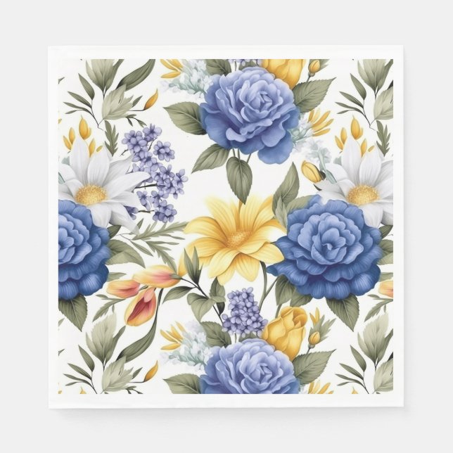 Floral Paper Napkins Serviette (Vorderseite)