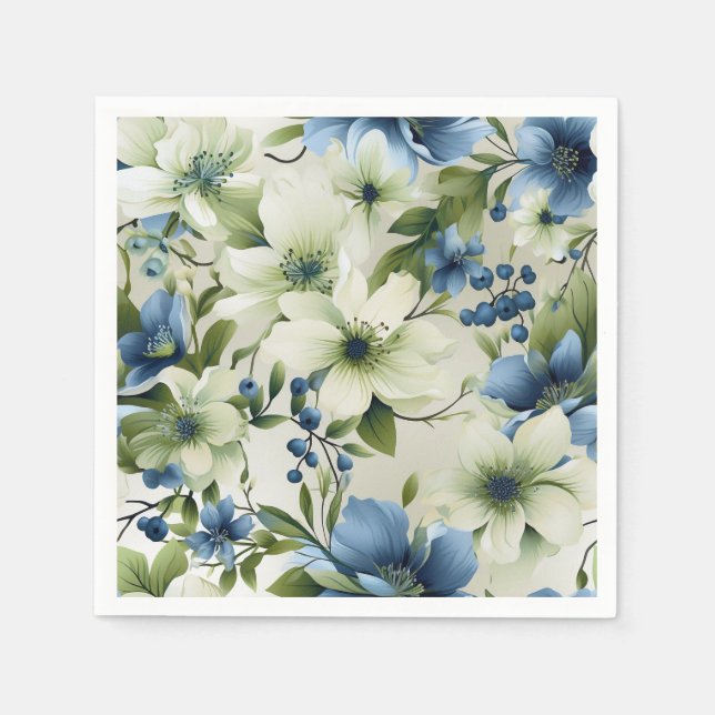 Floral Paper Napkins Serviette (Vorderseite)