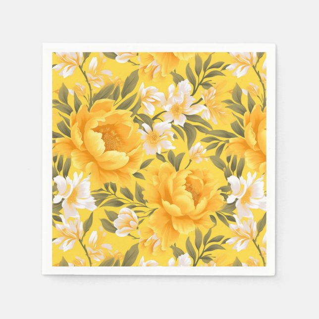 Floral Paper Napkins Serviette (Vorderseite)
