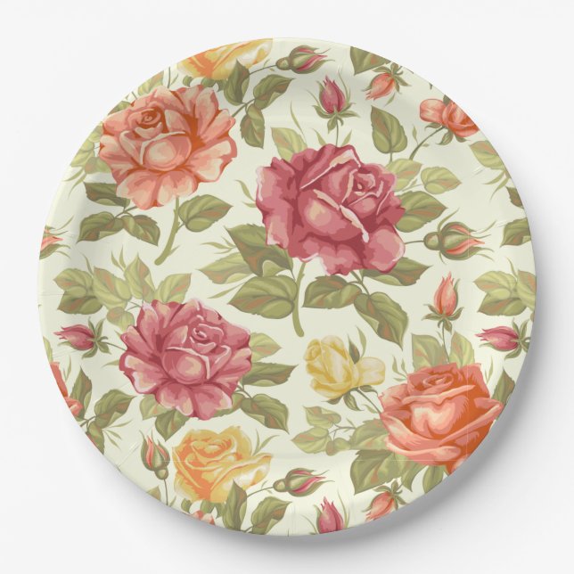 floral pappteller (Vorderseite)