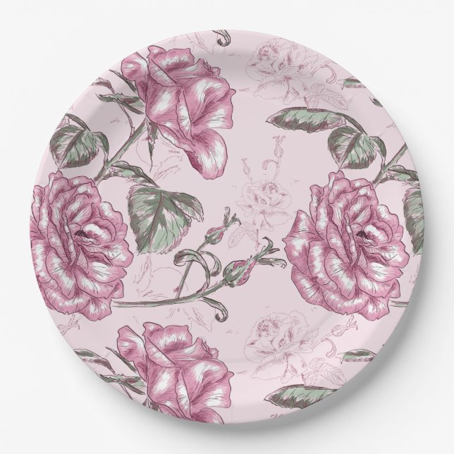 floral pappteller (Vorderseite)