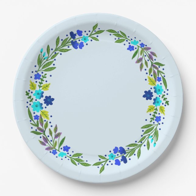floral pappteller (Vorderseite)