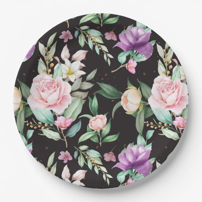 floral pappteller (Vorderseite)