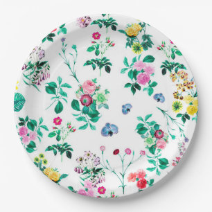 floral pappteller