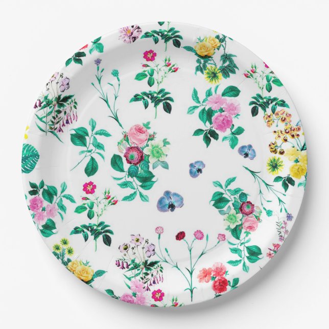 floral pappteller (Vorderseite)