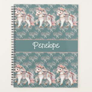 Floral Pastel Horse Imaginaire illustrateur