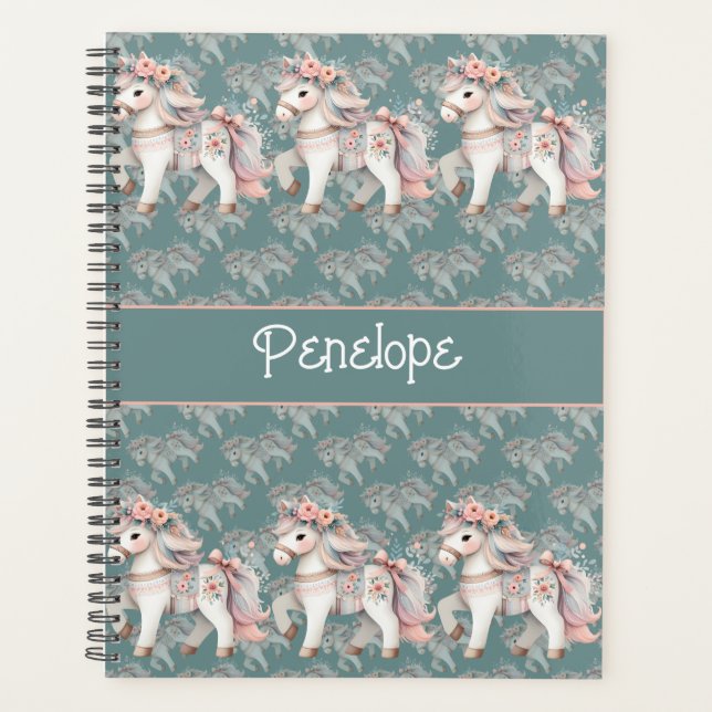 Floral Pastel Horse Imaginaire illustrateur (Devant)