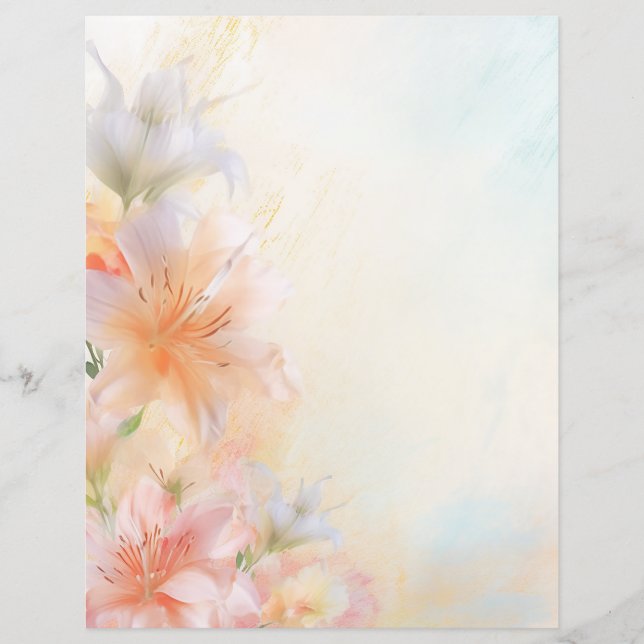 Floral Pastel Scrapbooking Papier (Vorderseite)