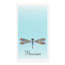 Floral Patchwork Damselfly Gästetuch Napkins