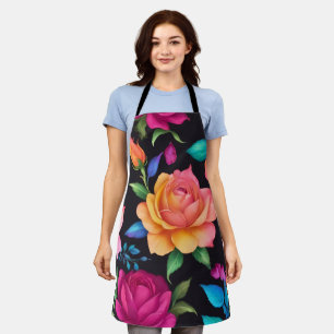Floral Patern Rose All-over Print-Schürze Schürze