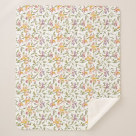 Floral Pattern Freesia Blume Sherpadecke