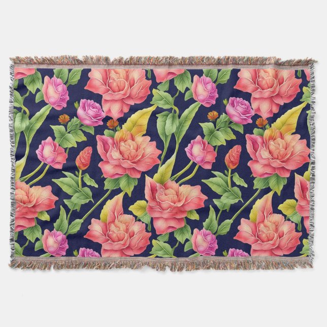 Floral Pattern Ginger Blume Decke (Vorderseite)