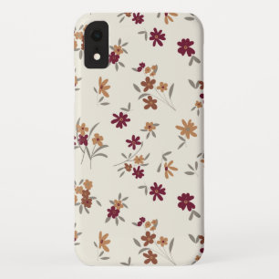 Floral Pattern Gold Gray Maroon Ditsy Case-Mate iPhone Hülle