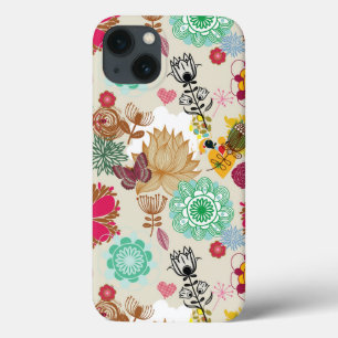 Floral pattern in retro style Case-Mate iPhone hülle