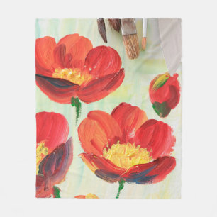Floral pattern in the form of abstraction. Designe Fleecedecke