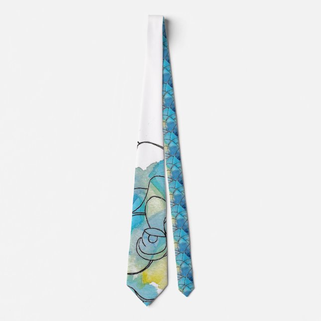 Floral Pattern Neck Tie Krawatte (Vorderseite)