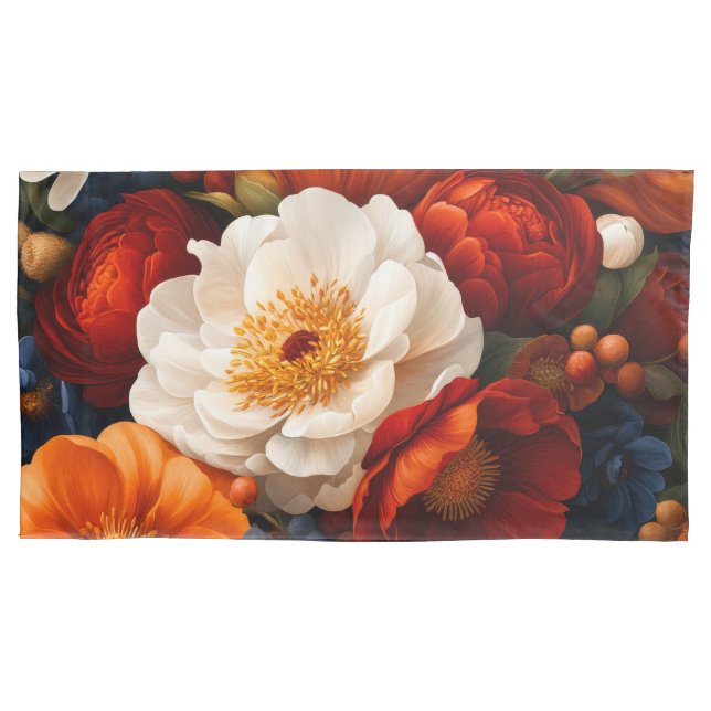 Floral Pattern Pair King Kissenbezug (Vorderseite-Links)