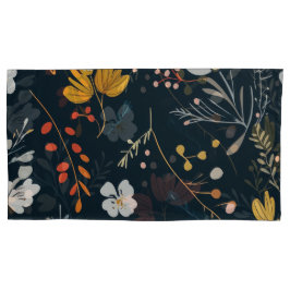 Floral Pattern Pair King Kissenbezug