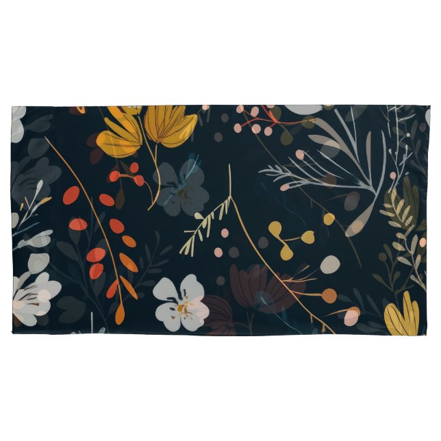 Floral Pattern Pair King Kissenbezug (Vorderseite-Links)
