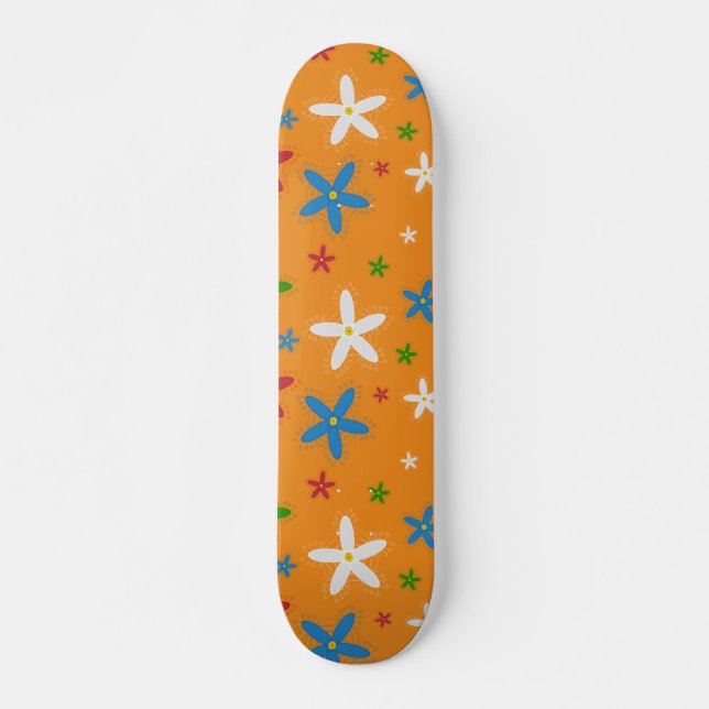 Floral Pattern Skateboard (Vorne)