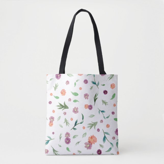 Floral Pattern Tote Bag - Stilvolle Tasche des All (Vorderseite)