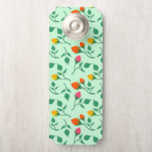 Floral pattern with colored rose flowers türanhänger