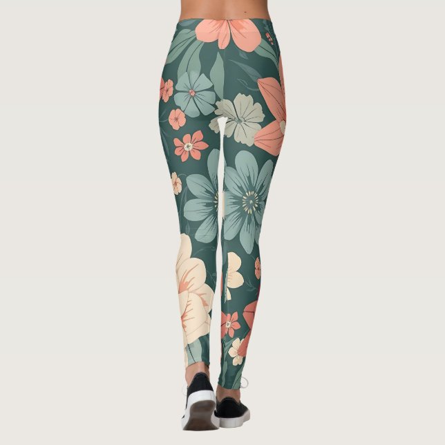  Floral Patterned Legging Leggings (Rückseite)