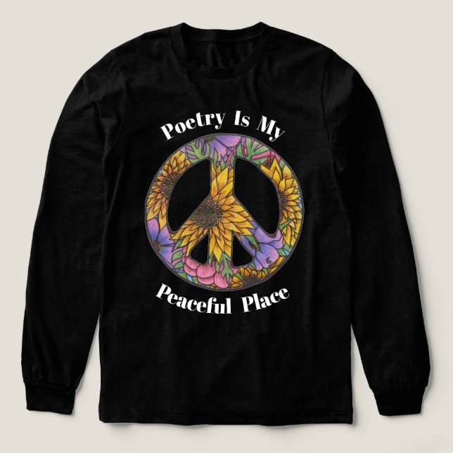 Floral Peace Shirt For Poets and Teachers (Design Vorderseite)