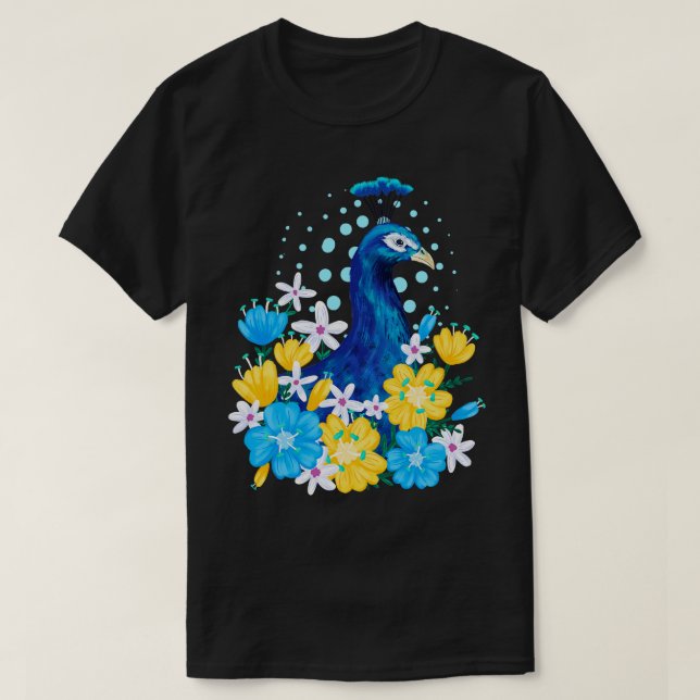 Floral Peacock T-Shirt (Design vorne)
