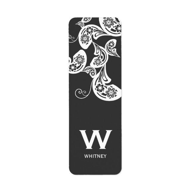 Floral Peacock White Party Siegel Custom Labels (Vorne)