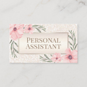 Floral Pearl IMITATS Glitzer Persönlicher Assiste Visitenkarte