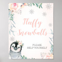 Floral Penguin Winter Onederland Geburtstagszeiche