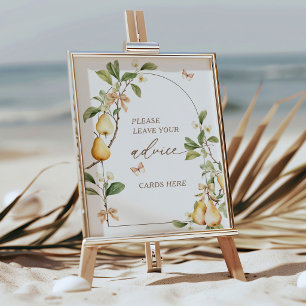 Floral Perfect Pair Birnen-Hochzeitsdusche-Tipp Poster