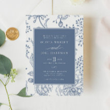 Floral Periwinkle Elegante Hochzeit