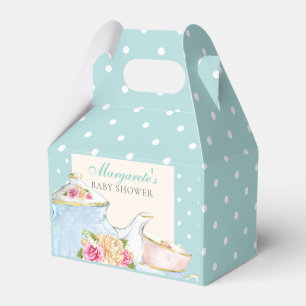 Floral Personalisiert Baby Teedusche Polka dot Geschenkschachtel