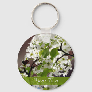 Floral Personalized Blossom Photo Schlüsselanhänger