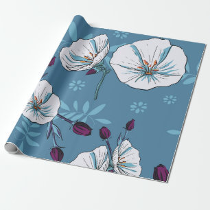 Floral Pflanze botanischer nahtloser Muster Hinter Geschenkpapier