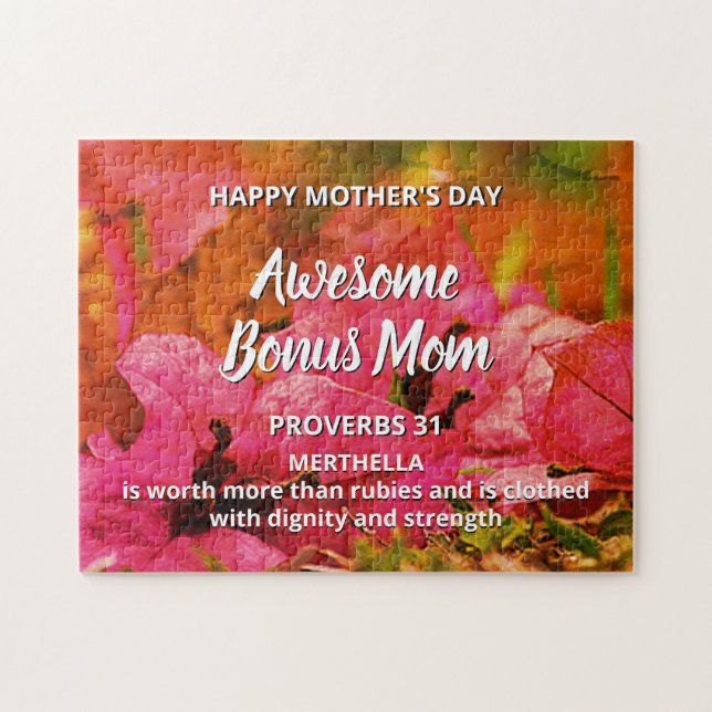 Floral PHANTASTISCHE BONUS-MAMA Sprichwörter 31  (Horizontal)