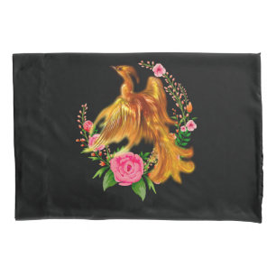 Floral Phoenix steigt aus der fantasievollen Asche Kissenbezug