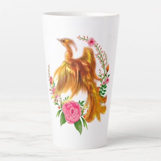Floral Phoenix steigt aus der fantasievollen Asche Milchtasse (Vorderseite)