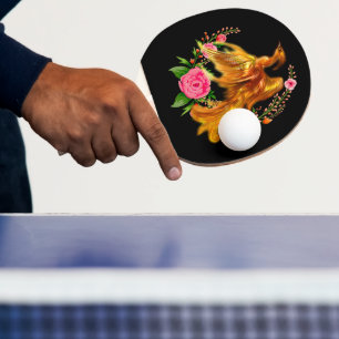 Floral Phoenix steigt aus der fantasievollen Asche Tischtennis Schläger