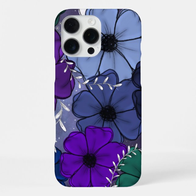 Floral Phone Case iPhone 16 Pro Max Hülle (Rückseite)