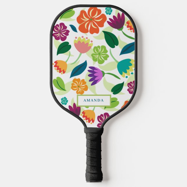 floral pickleball schläger (Vorderseite)