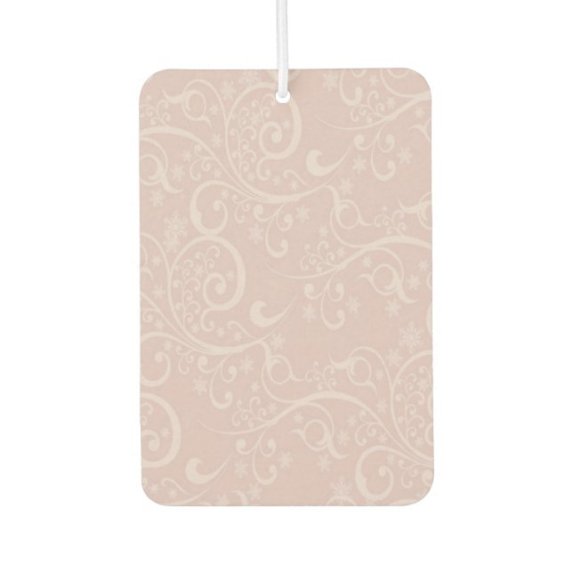 Floral Pink Heart Air Freshener Autolufterfrischer (Vorderseite)
