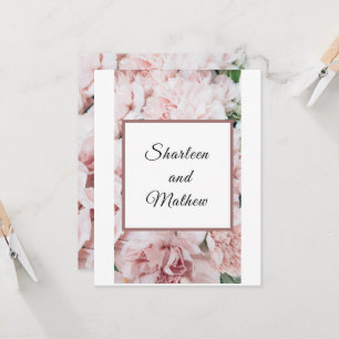 Floral Pink Magnolia Hochzeitseinladung Einladung
