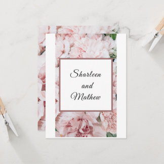 Floral Pink Magnolia Hochzeitseinladung Einladung